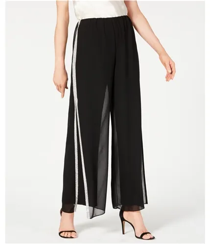 28Th & Park Womens Rhinestone Trim Casual Wide Leg Pants