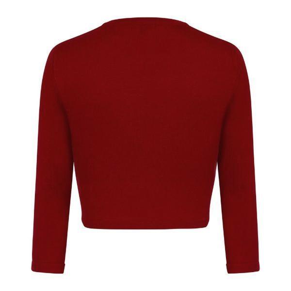 3/4 Sleeve Red Stretch Shrug Bolero