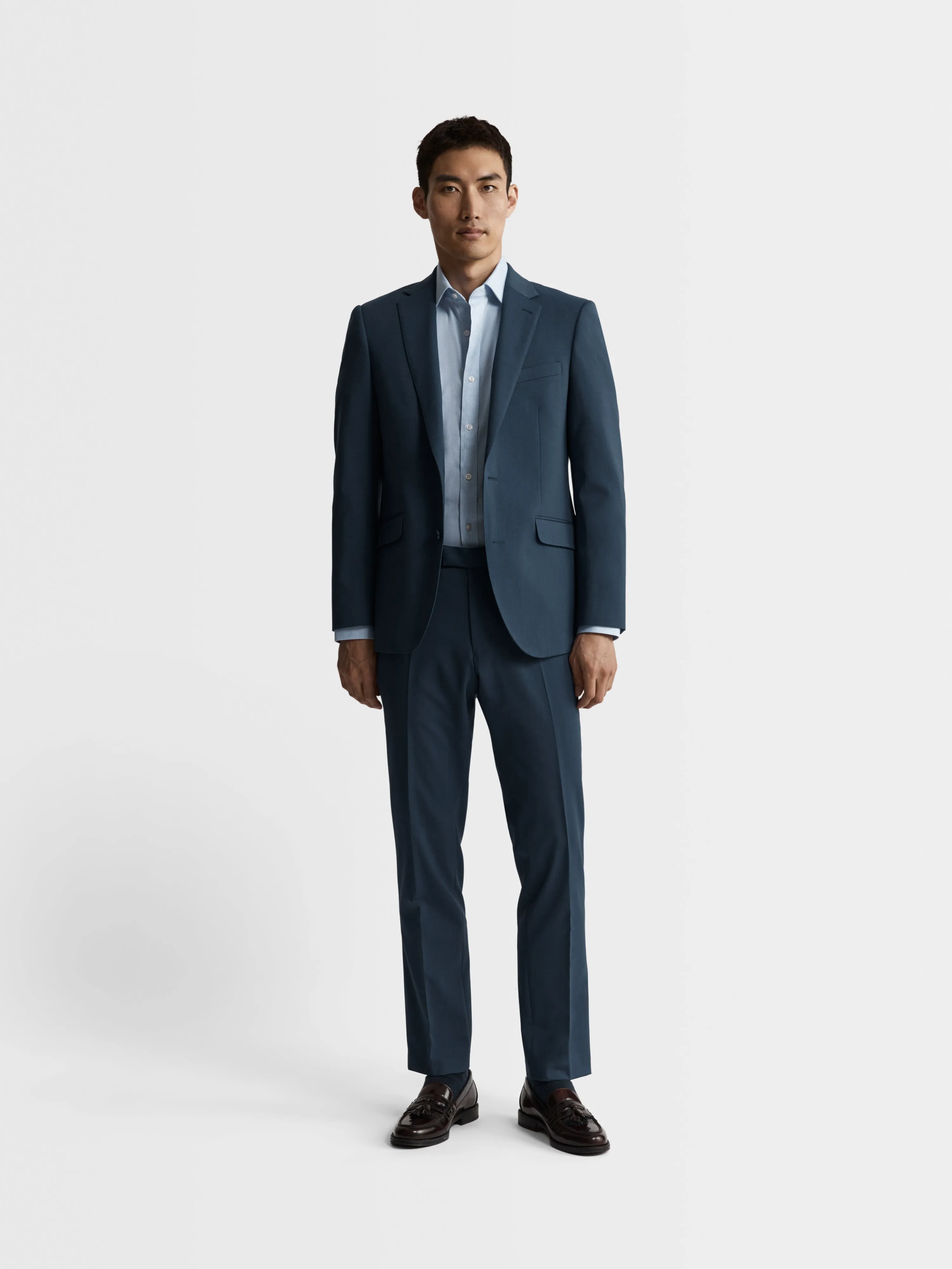 Adam Polywool Slim Denim Suit Jacket