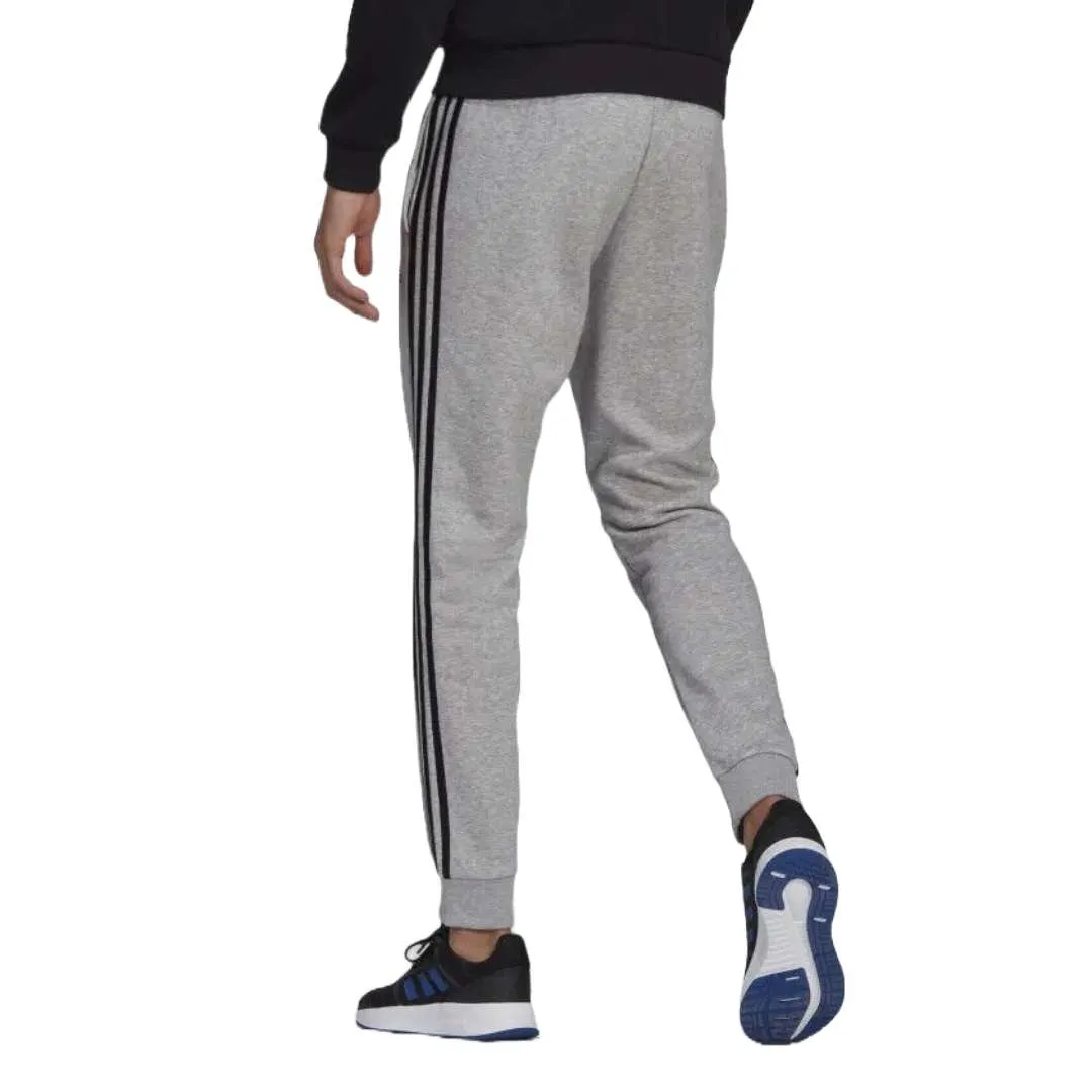 adidas Men’s Standard Essentials Fleece Tapered Cuff 3-Stripes Pants