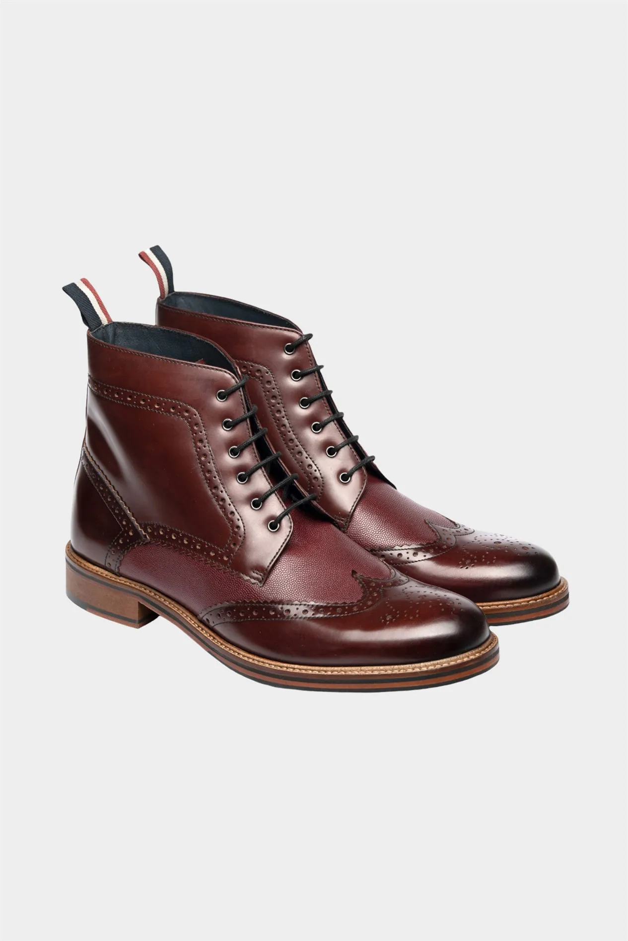 Alfred Boot Burgundy Brogue Boots