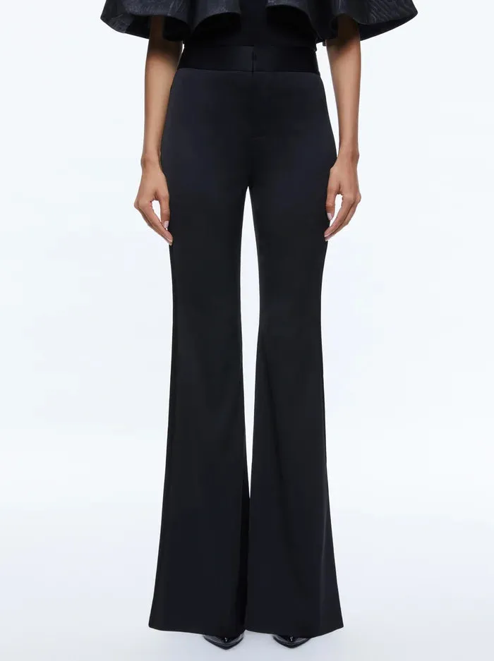 Alice + Olivia - Deanna Boot Side Stripe Pant - Black