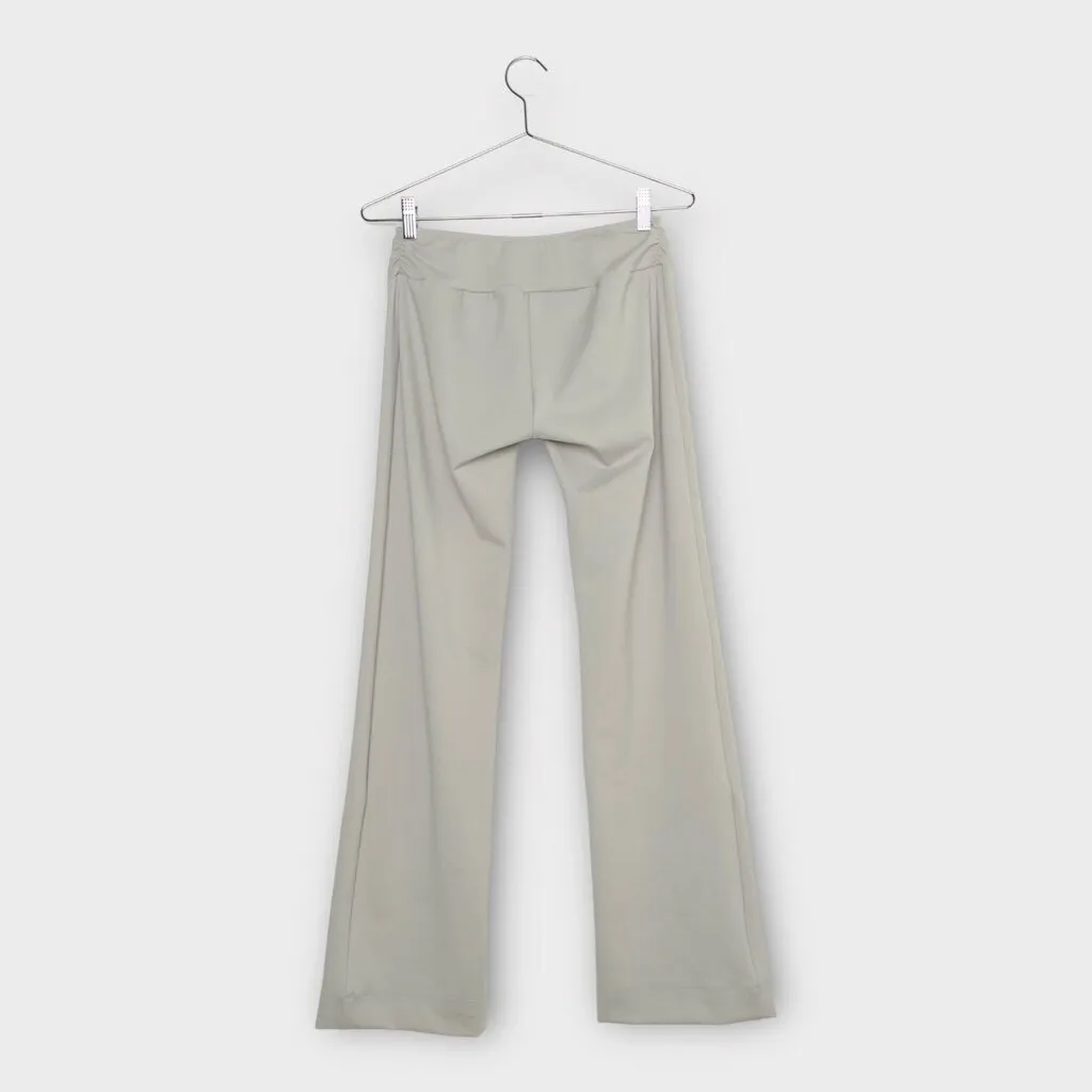 All Is A Gentle Spring Soft Grey Ponte Cross Waist Pants