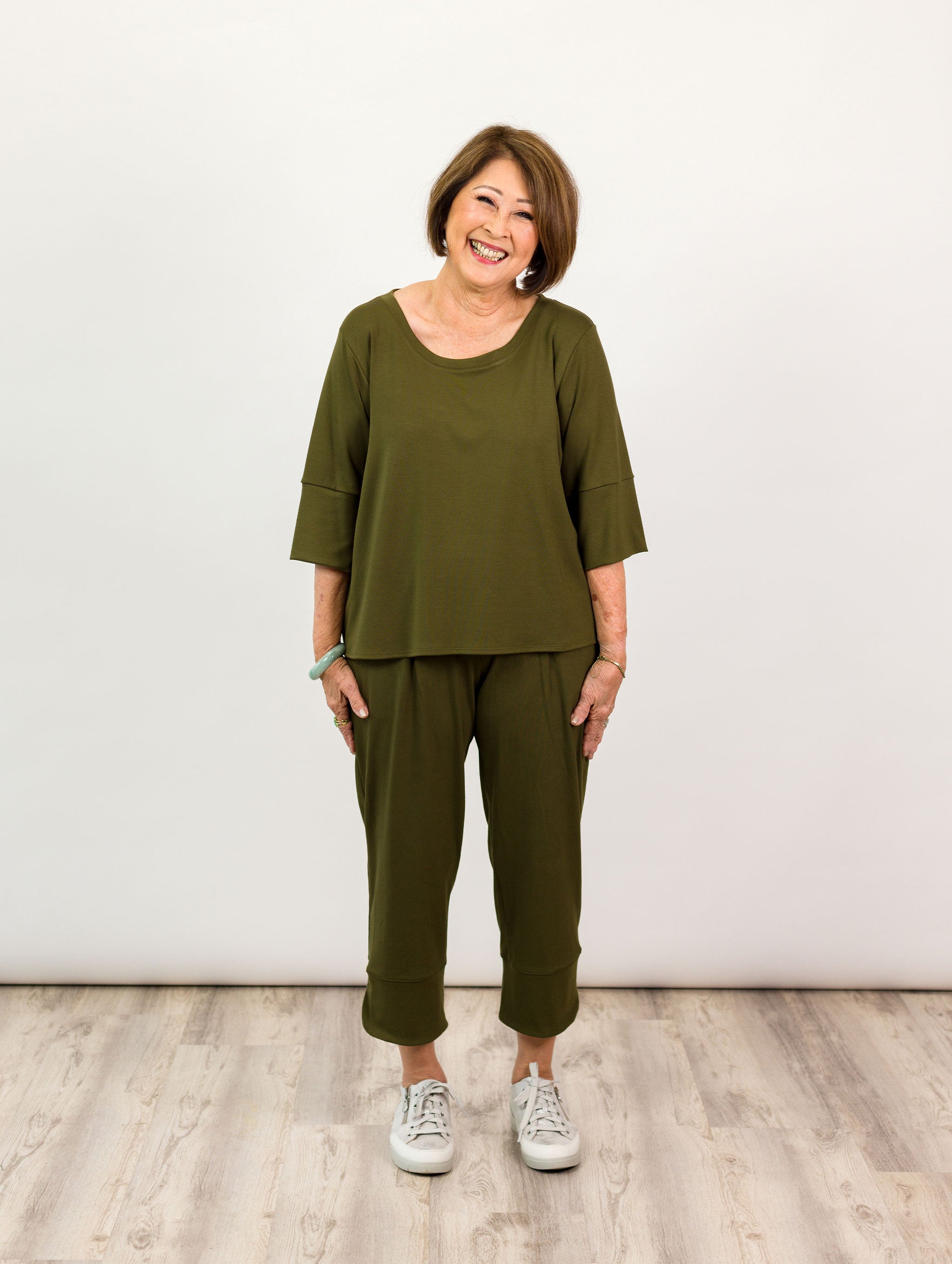 Amelia Top - Fern Soft Ponte