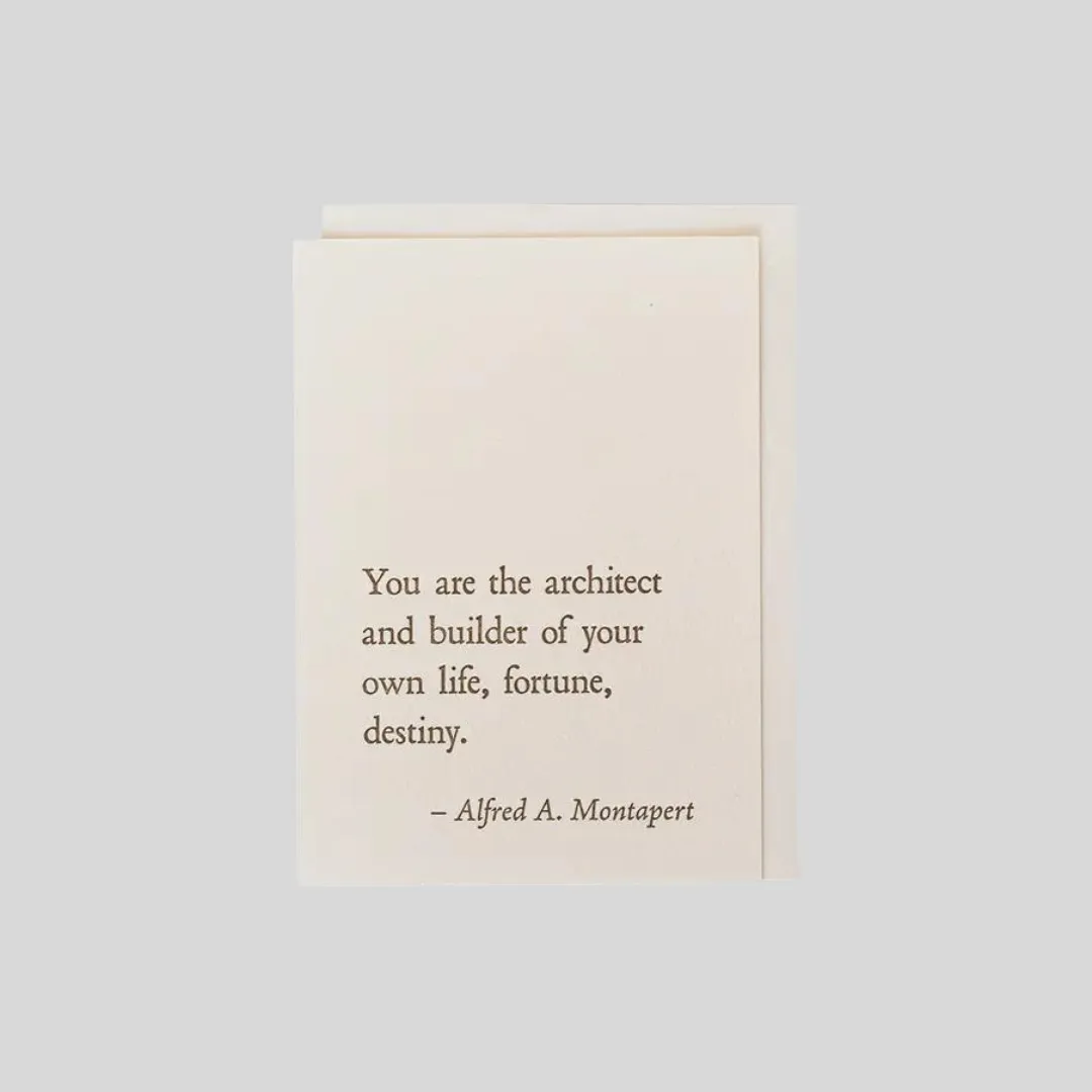 Architect Quote Card - Alfred A Montapert