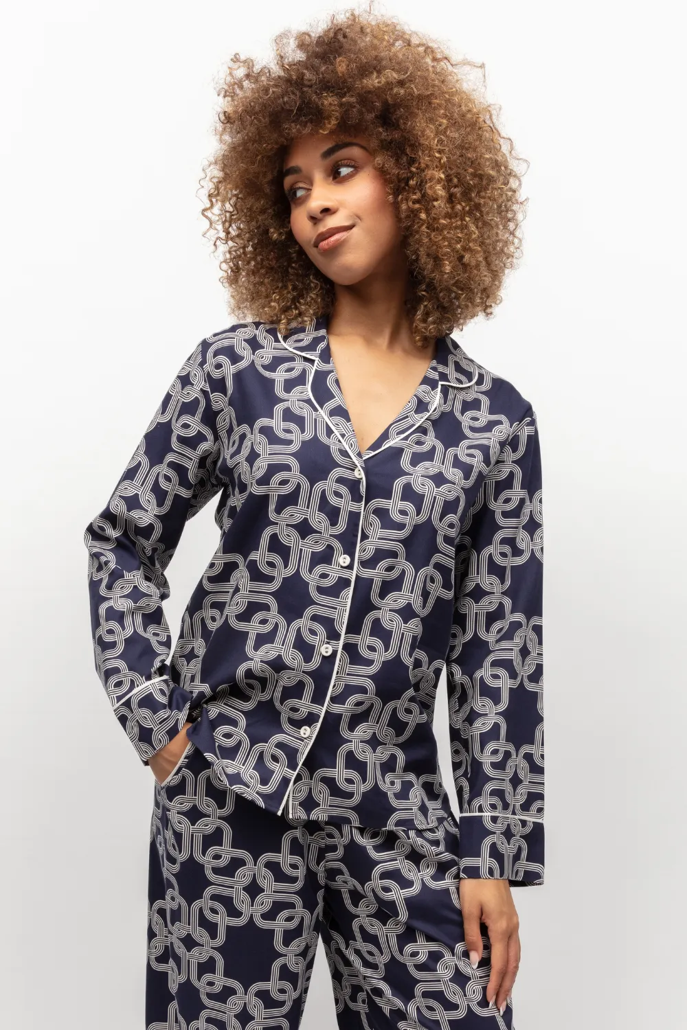 Avery Chain Print Pyjama Top