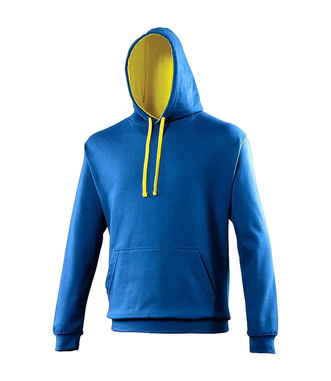 Awdis Varsity Hooded Sweatshirt / Hoodie (Royal / Sun Yellow) - UTRW165