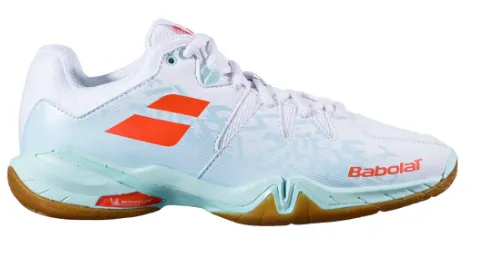 Babolat Shadow Spirit Women's Indoor Court Shoes [White/Light Blue]