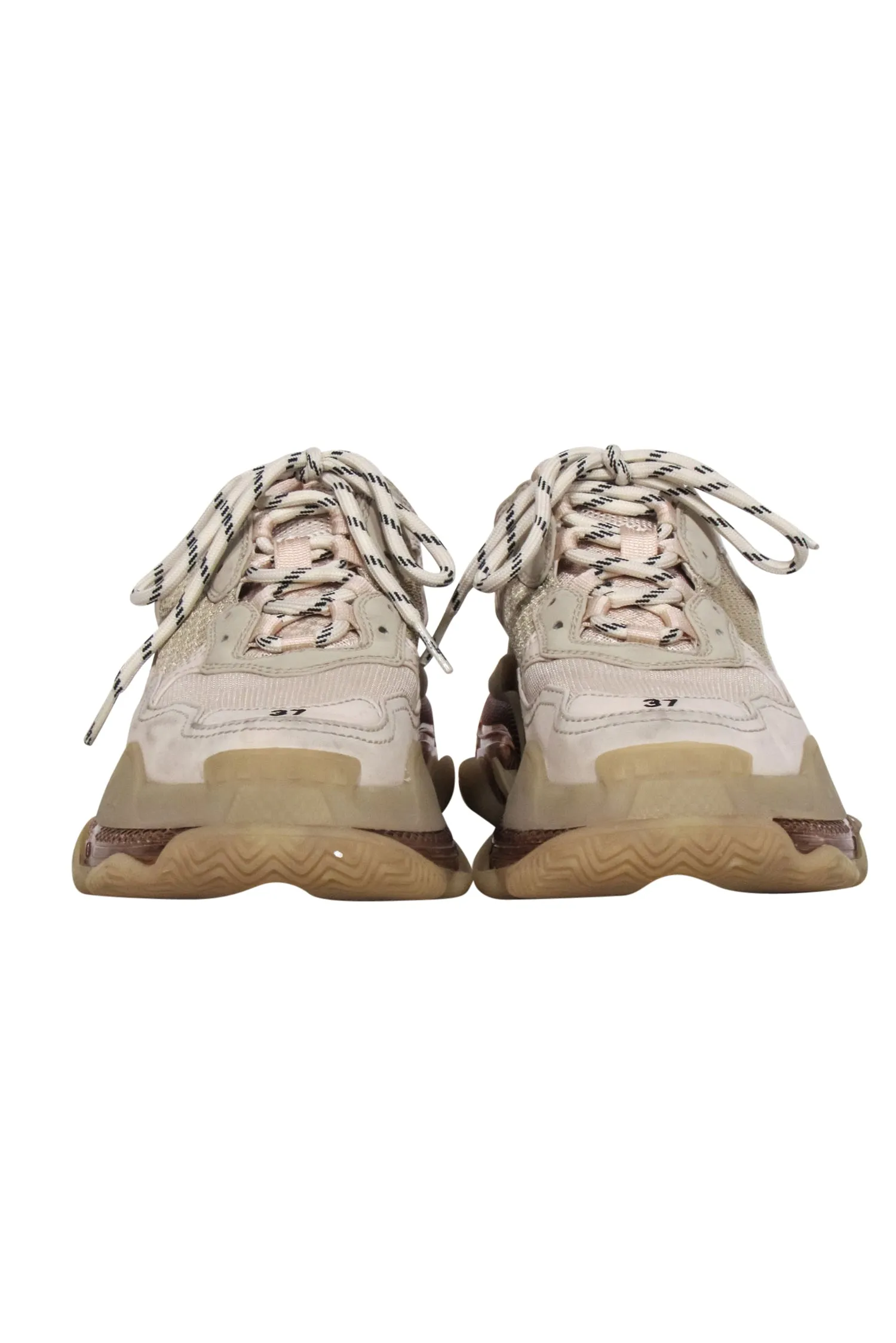 Balenciaga - Beige, Cream & Tan Chunky Triple S Sneakers Sz 7