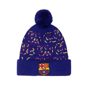 Barcelona Fan Ink Pom Beanie