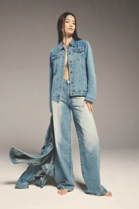 Basics 30 Inch Leg High Waisted Wide Leg Jeans