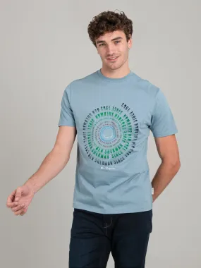 Ben Sherman W76122 Swirl Target Tee Shirt Citadel