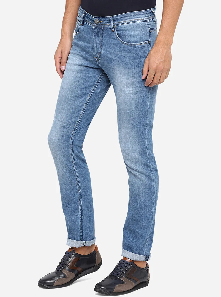 Bijou Blue Washed Slim Fit Jeans | JadeBlue