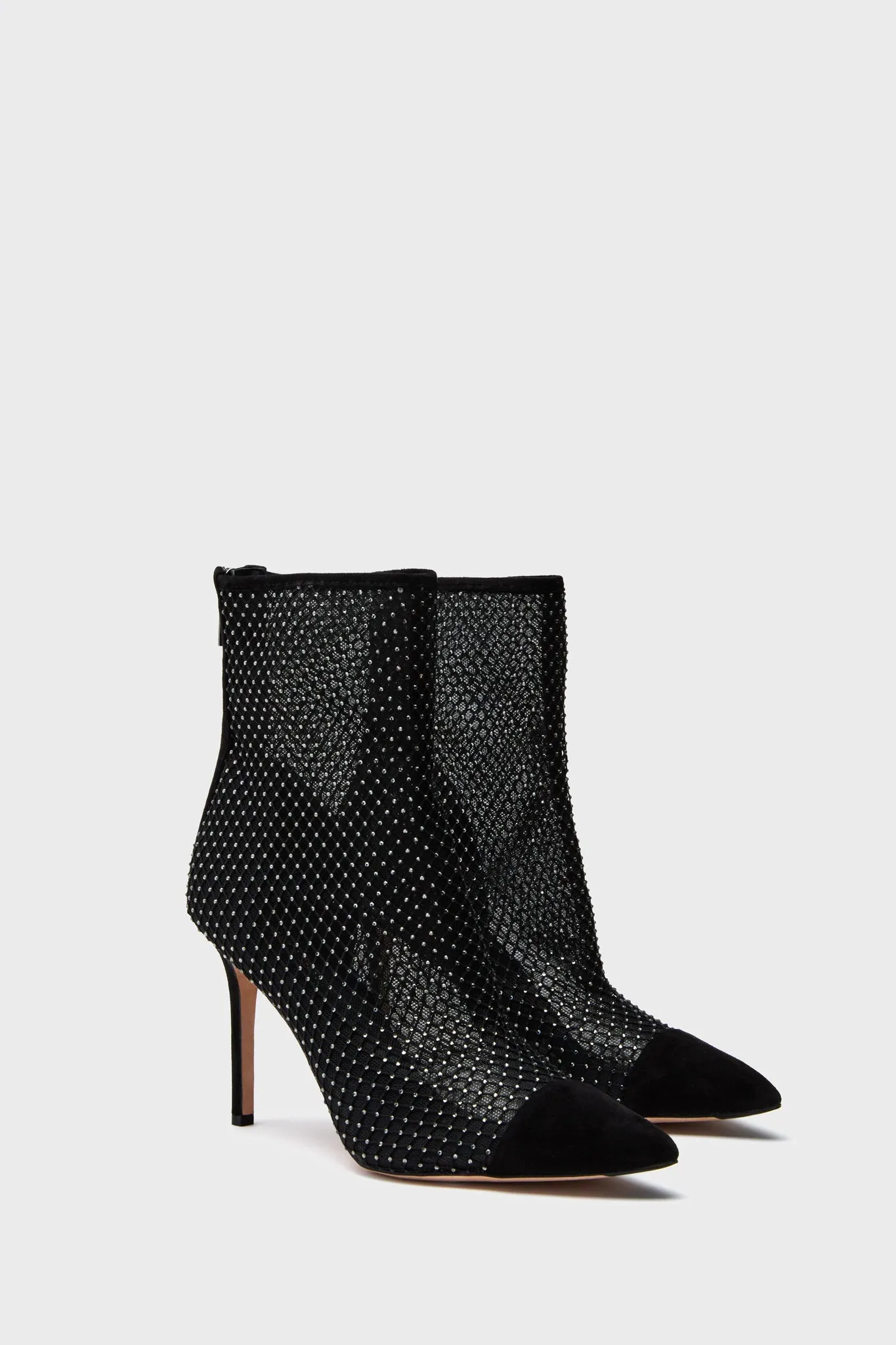 Black Diamond Mesh Lisa Cap Toe Boots