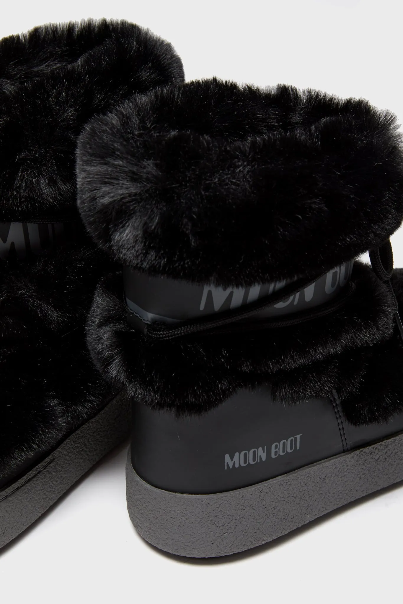 Black LTrack Faux Fur Boots