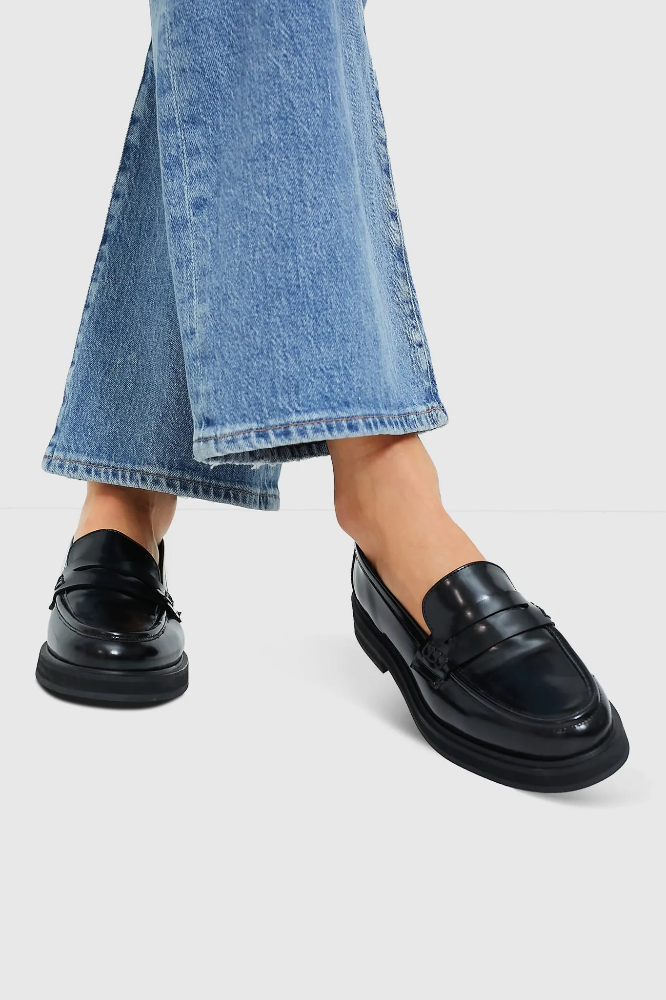 Black Patent Leather Sadie Loafers