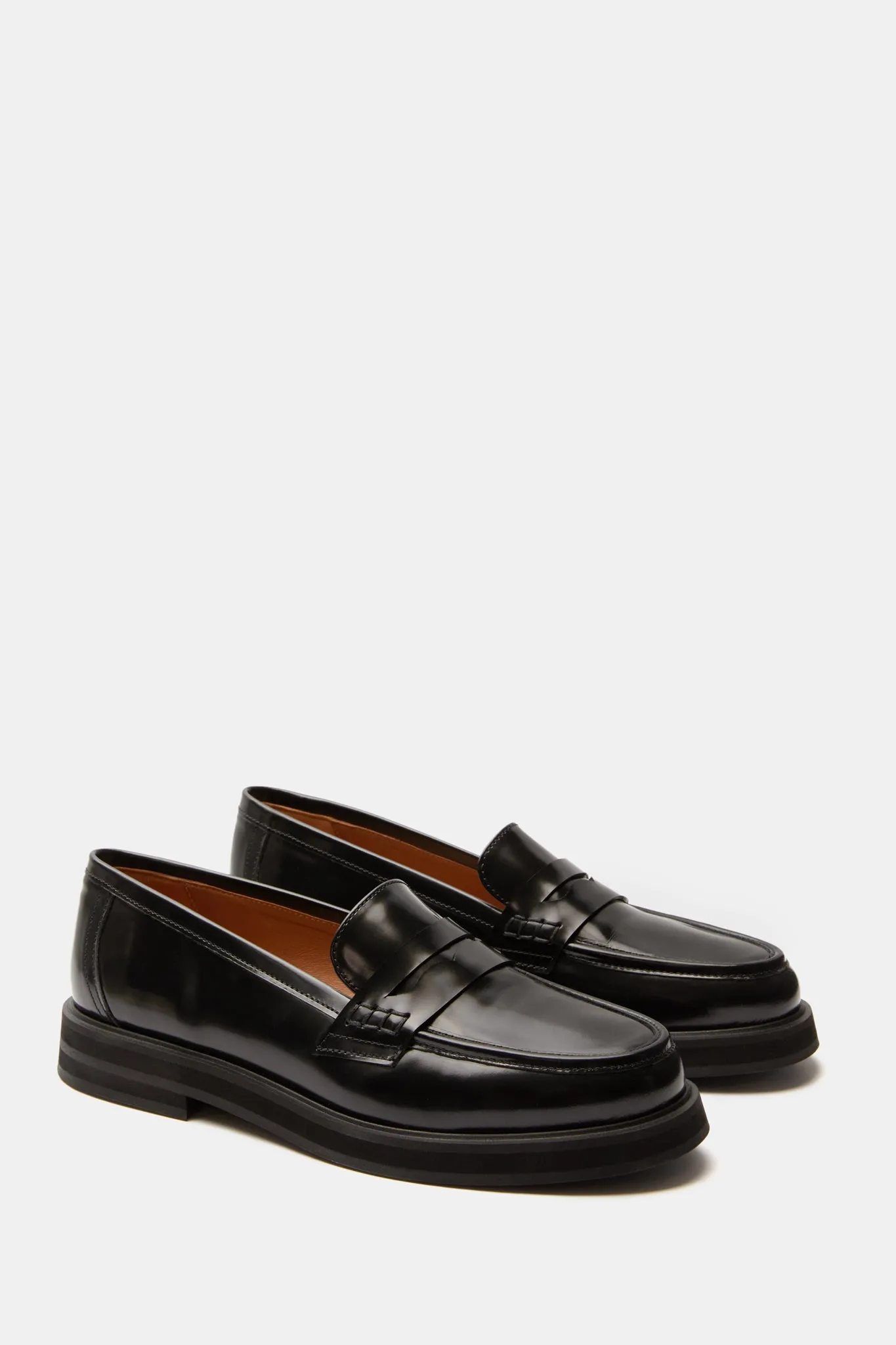 Black Patent Leather Sadie Loafers