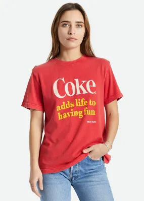 Brixton x Coca Cola Ladies Having Fun Vintage Coke T-Shirt Red