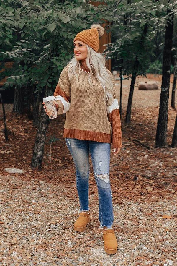 Brown Sugar Smiles Knit Sweater