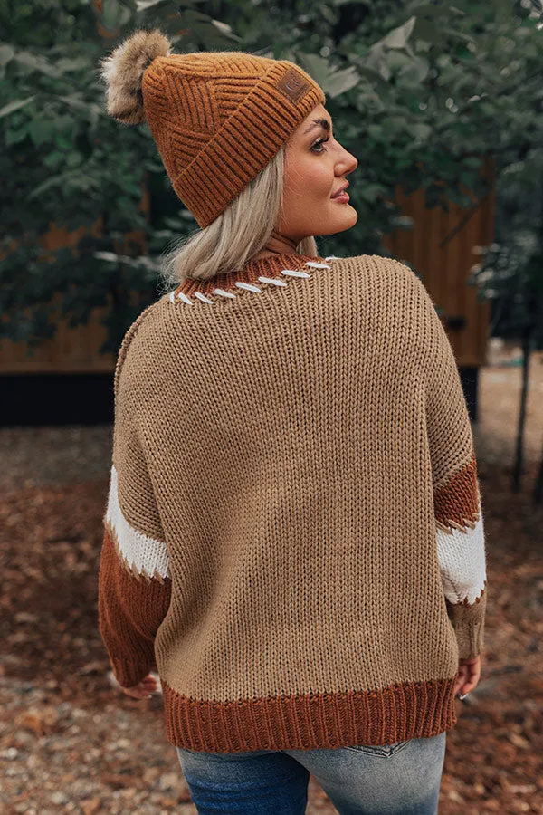 Brown Sugar Smiles Knit Sweater