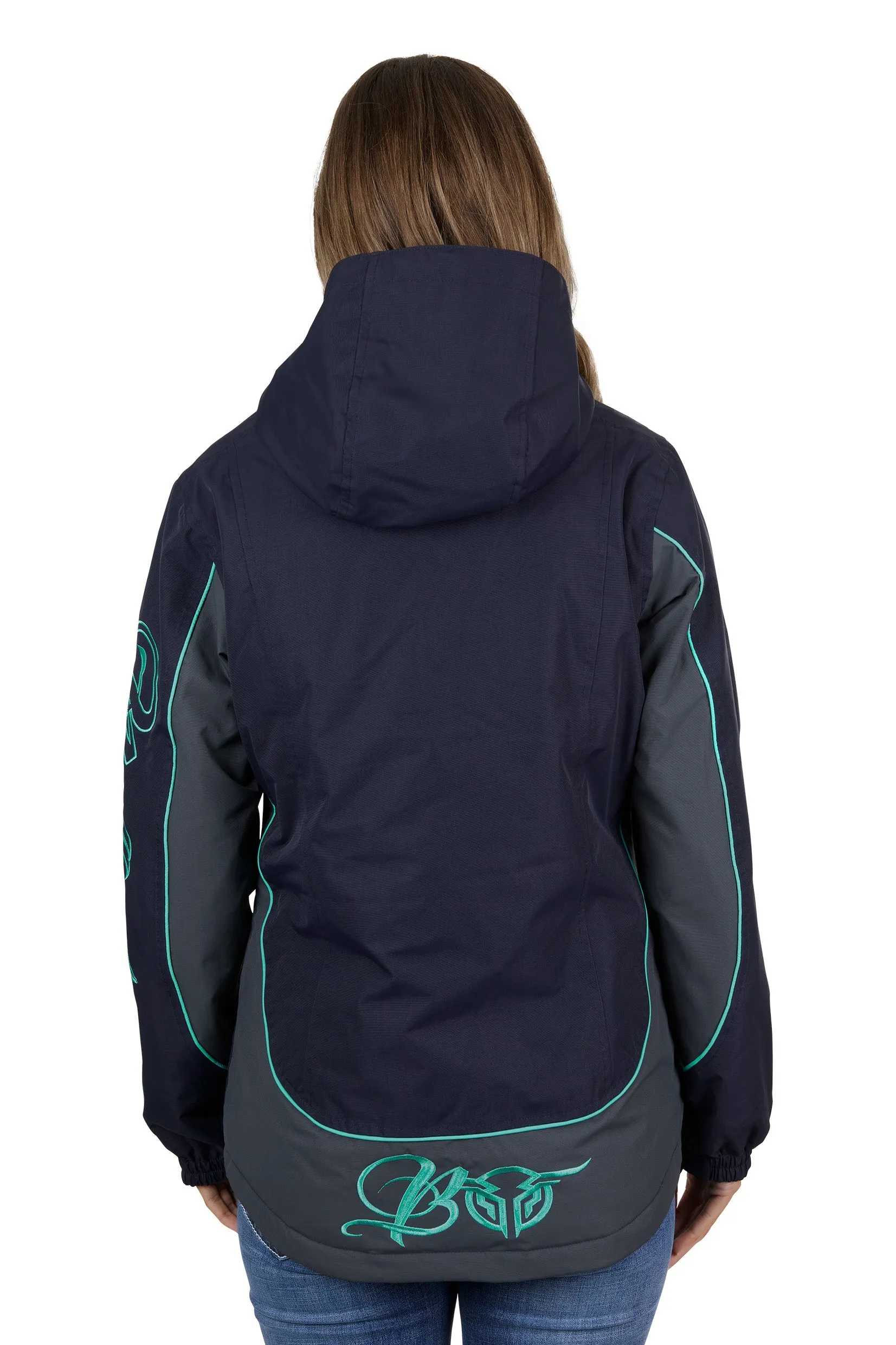 Bullzye Ladies Carla Jacket - Dark Navy/Turquoise - B4W2709057