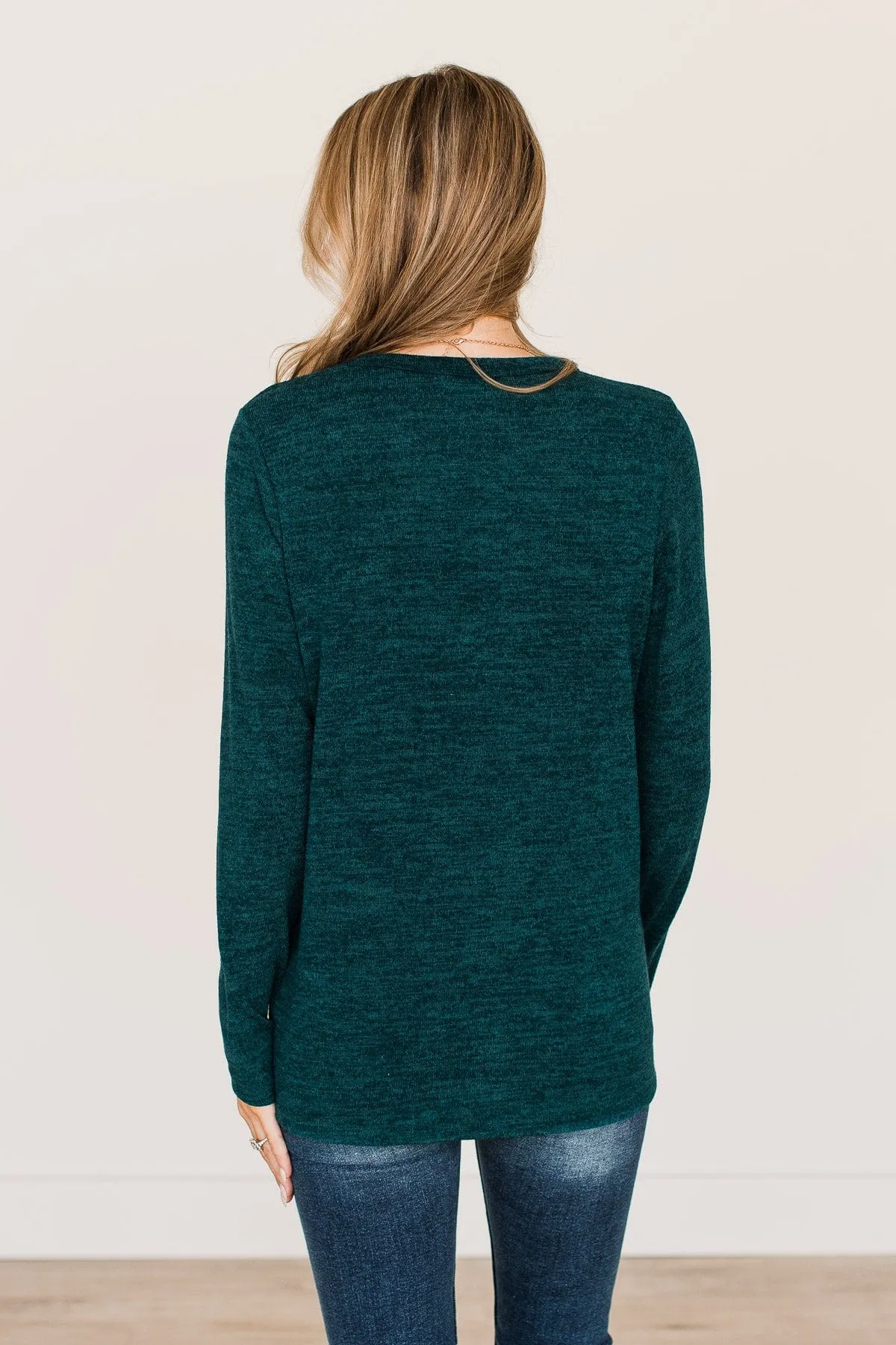 Call On Me Front Twist Top- Dark Teal