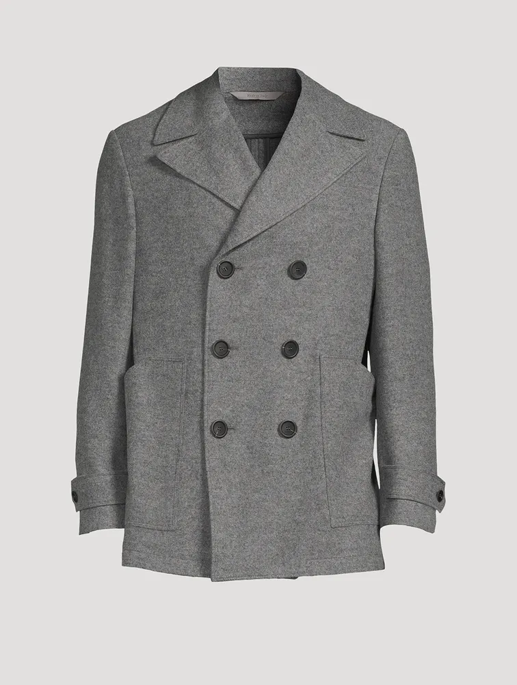 CANALI Wool And Cashmere Double-Breasted Coat