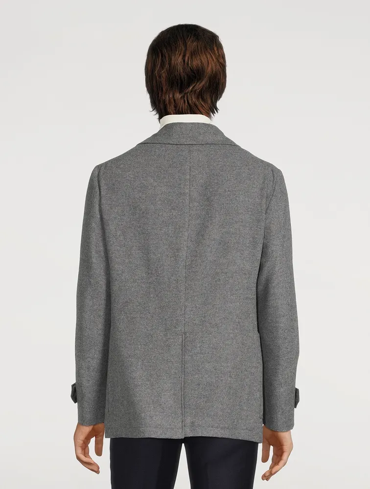 CANALI Wool And Cashmere Double-Breasted Coat