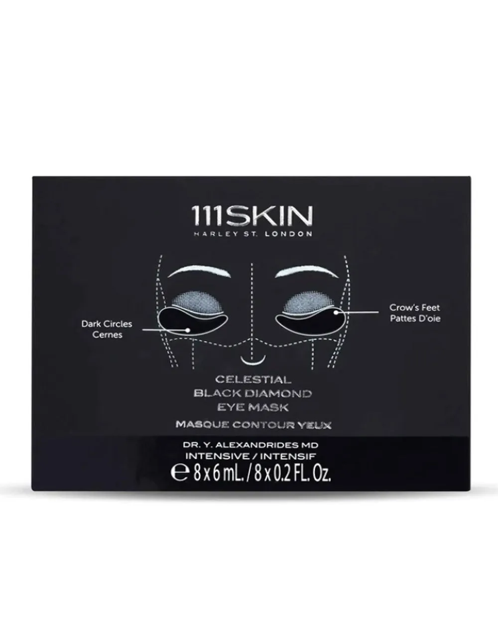 Celestial Black Diamond Eye Mask Set of 2