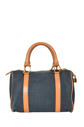 Christian Dior 2001 Blue Denim Boston Bag