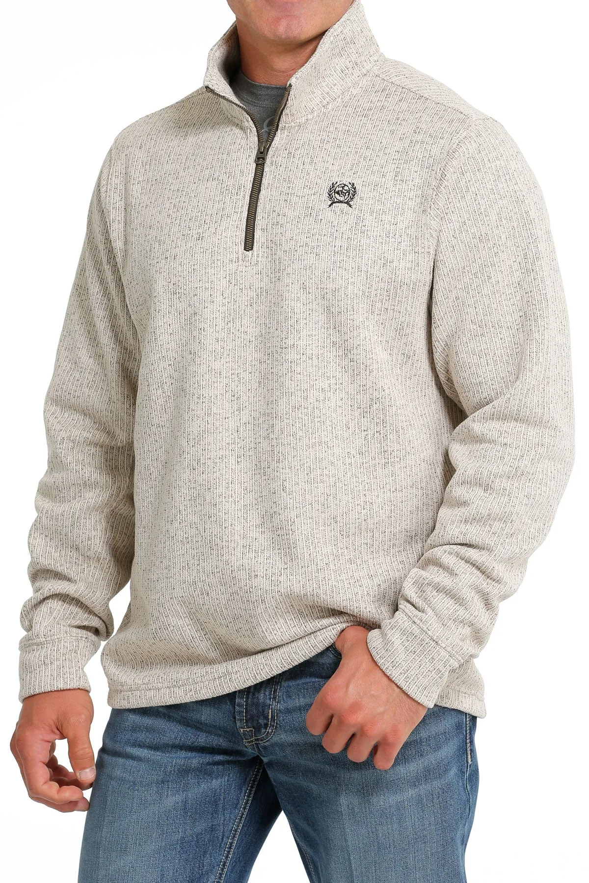 Cinch Men's Stone 1/4 Zip Long Sleeve Pullover Sweater