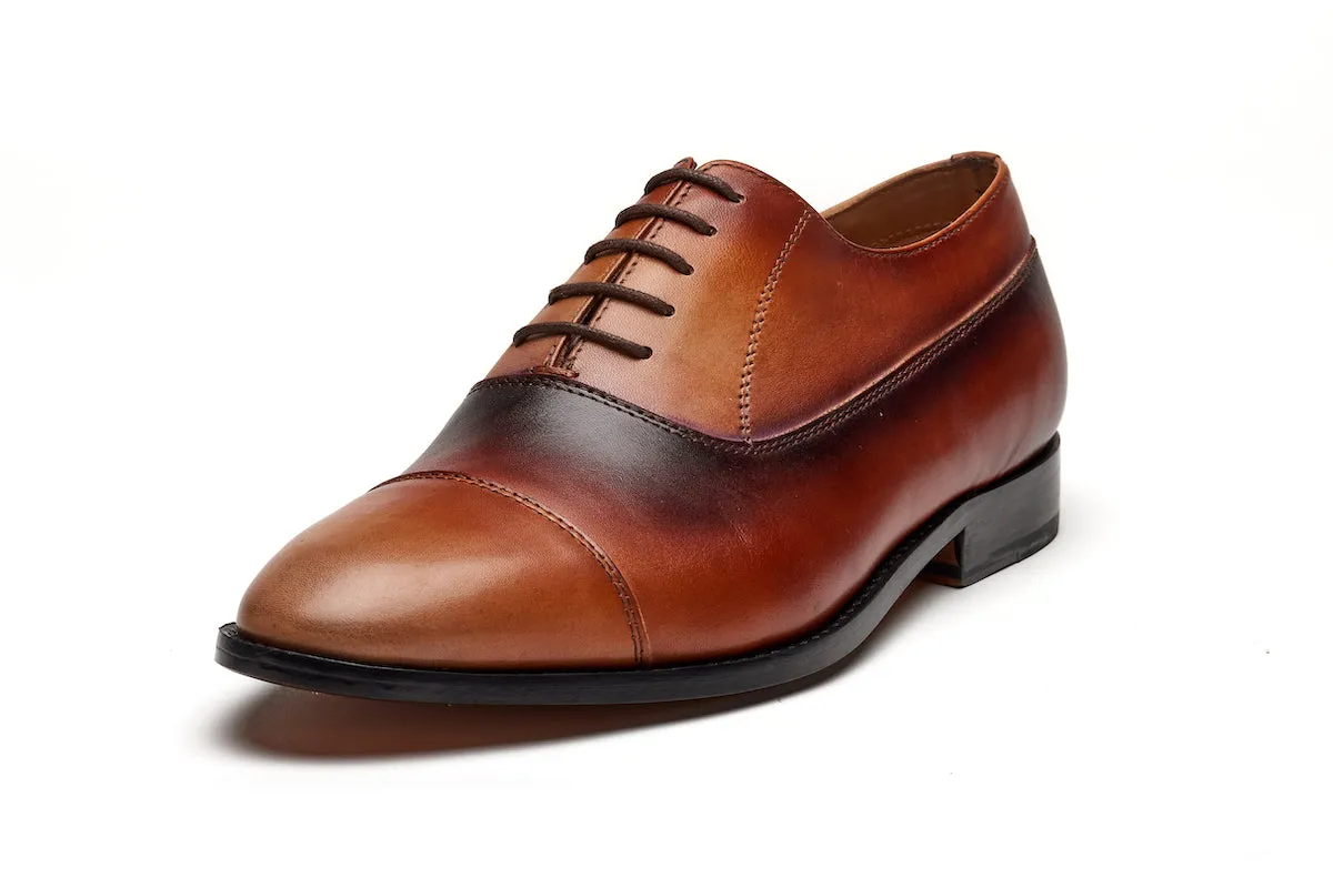 City Leather Oxford - Tan Brown Patina