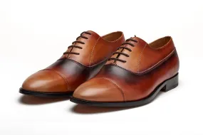 City Leather Oxford - Tan Brown Patina