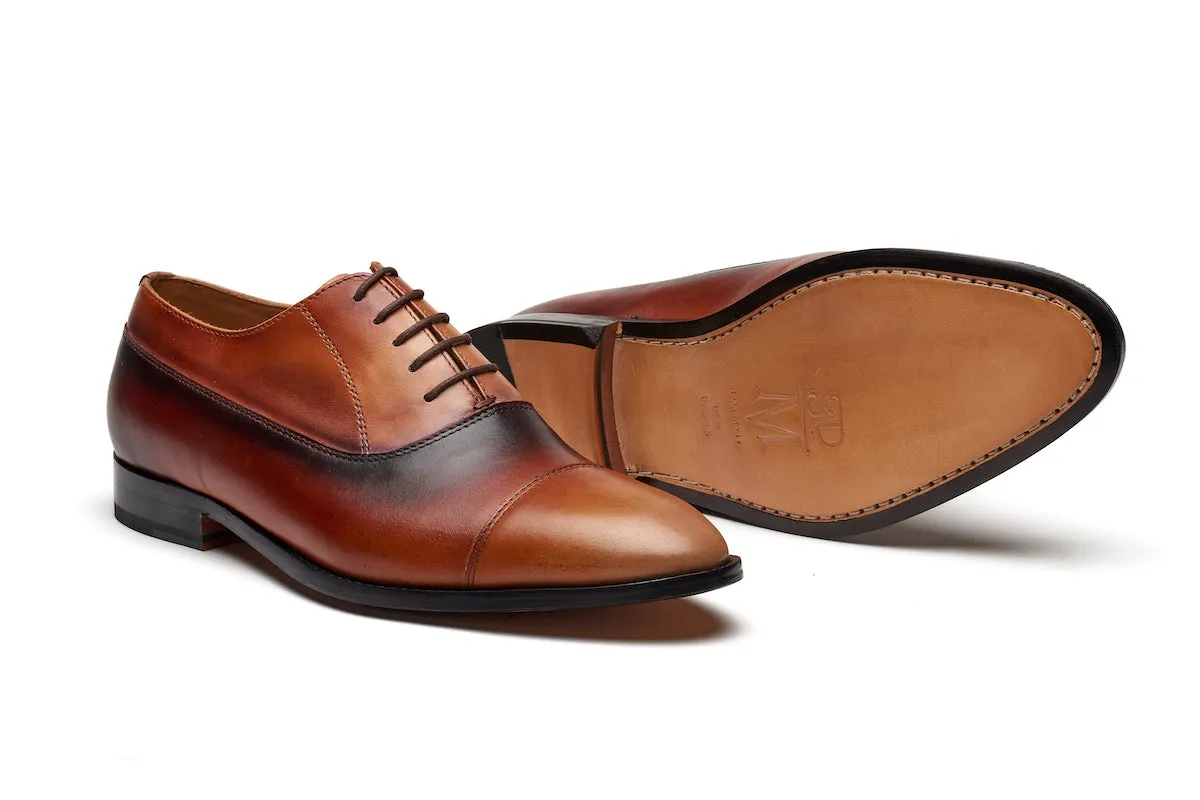 City Leather Oxford - Tan Brown Patina