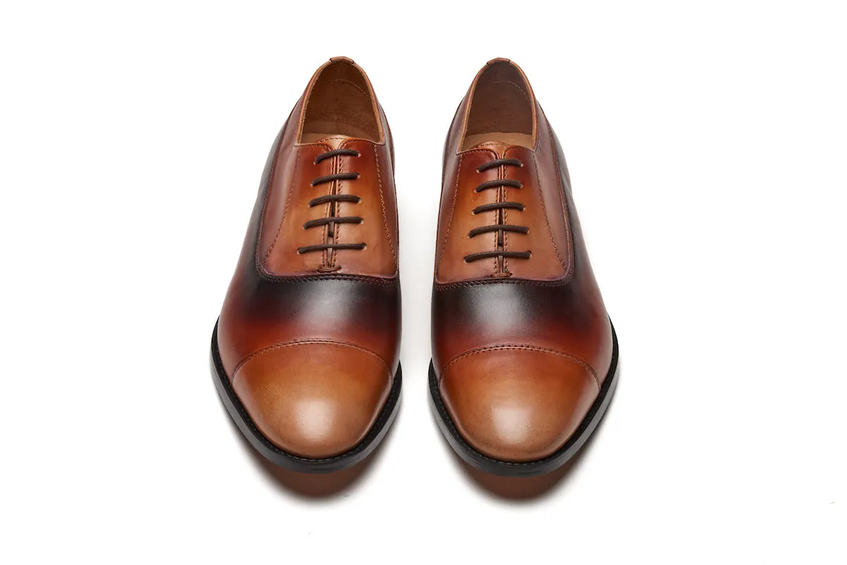 City Leather Oxford - Tan Brown Patina