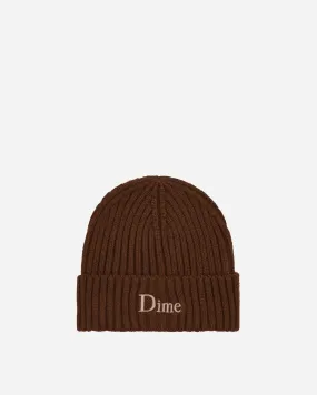 Classic Fold Beanie Brown