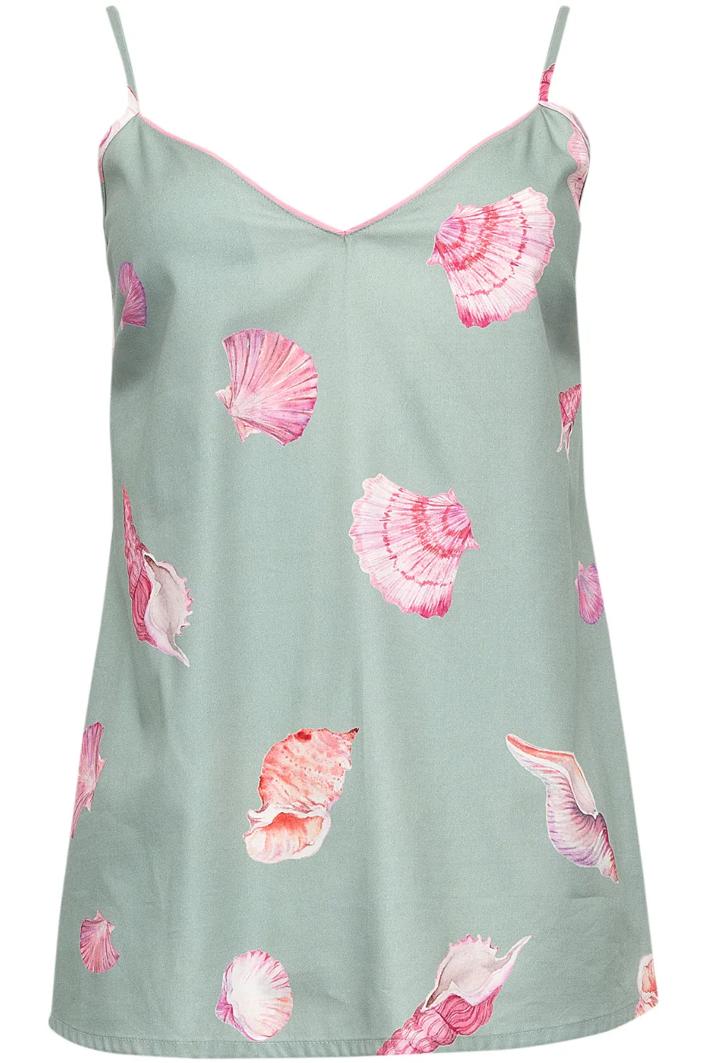 Coral Shell Print Camisole