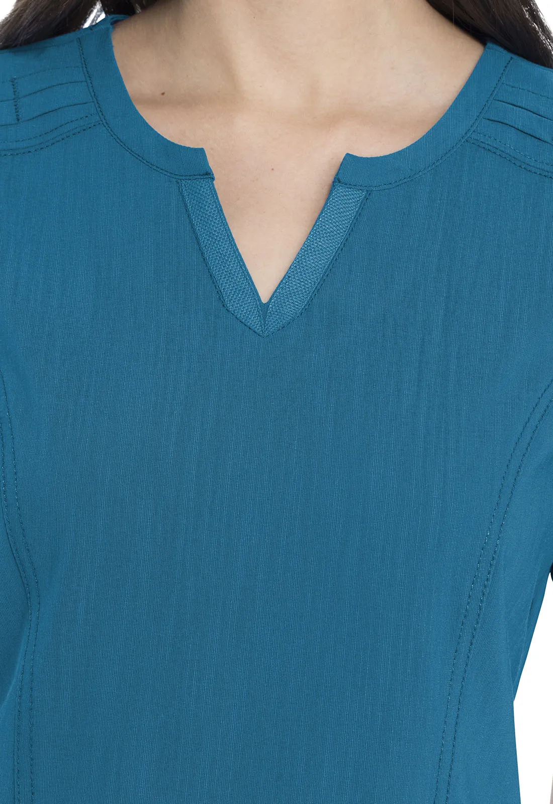 Dickies Advance Solid Tonal Twist Shaped V-Neck Top PLUS SIZE CLEARANCE !