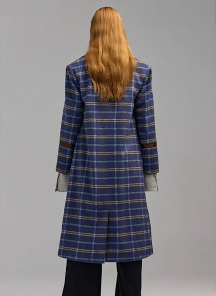 Dref by D Jonquil Coat Blue Check