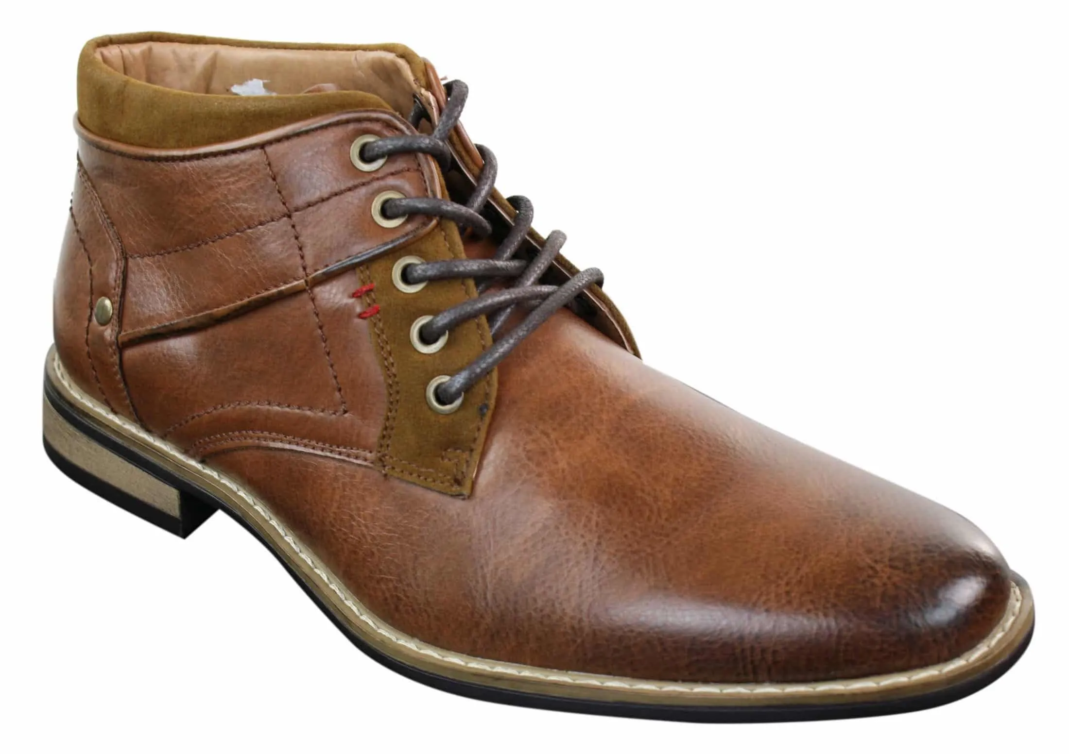 EL0603 - Mens Short Ankle Leather Military Boots