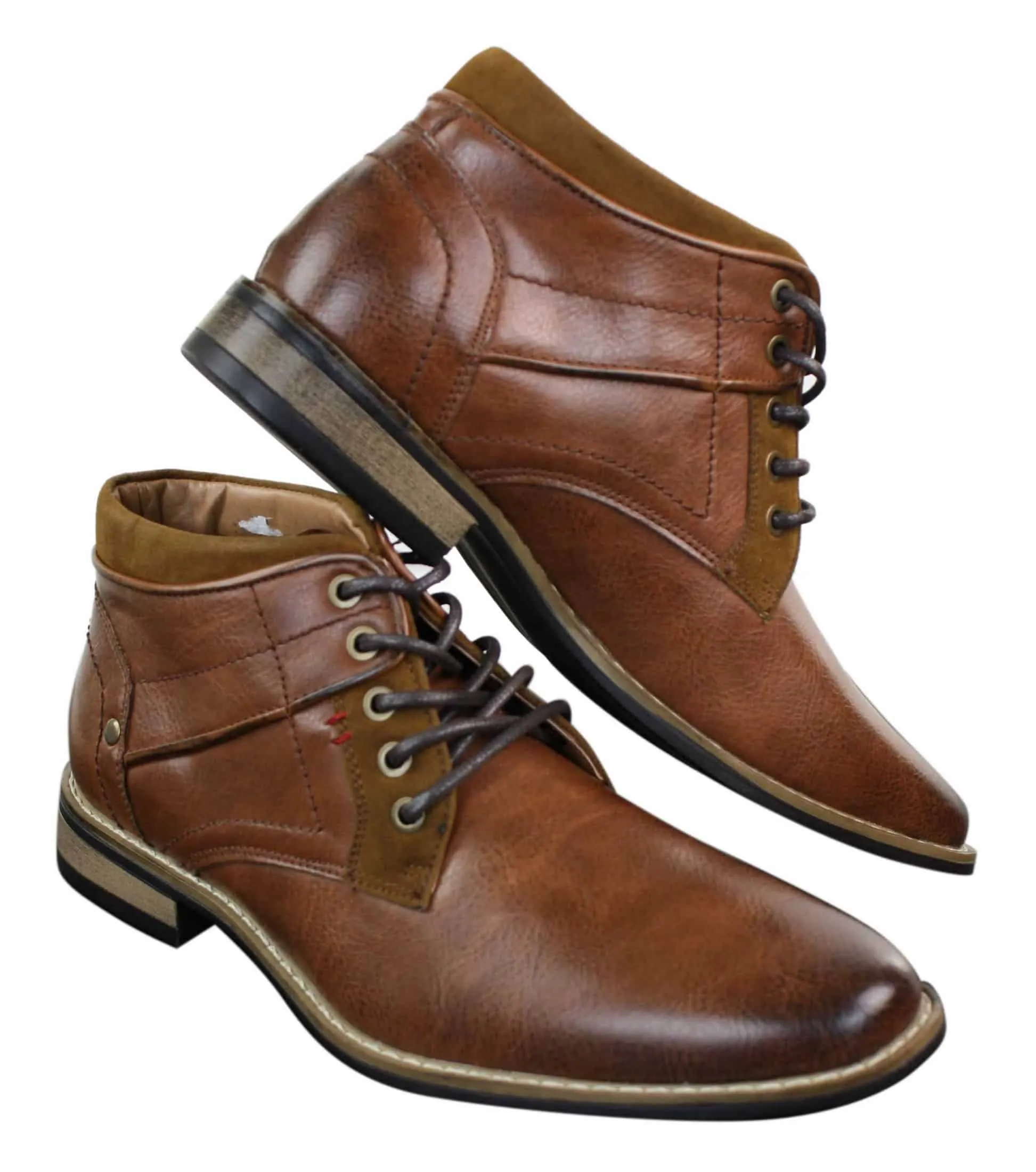 EL0603 - Mens Short Ankle Leather Military Boots