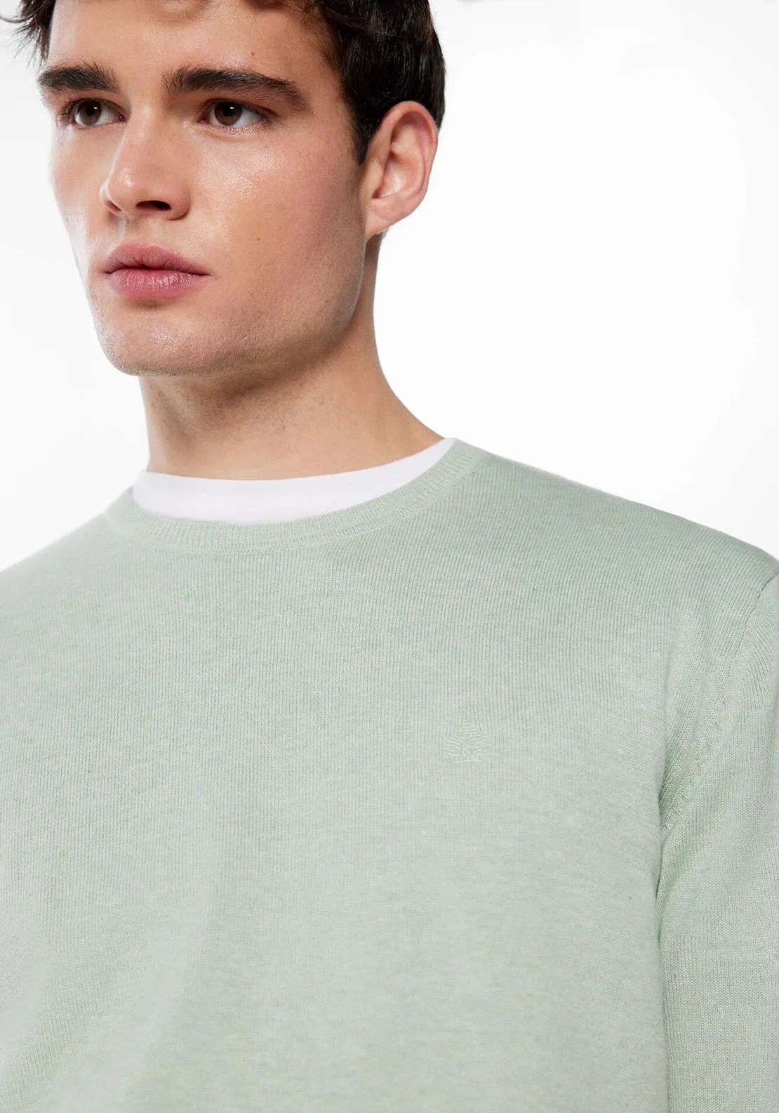 Essential jumper with elbow patches - Green