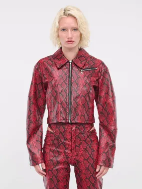 Faux-Leather Jacket (J06-610-BLOOD-RED)