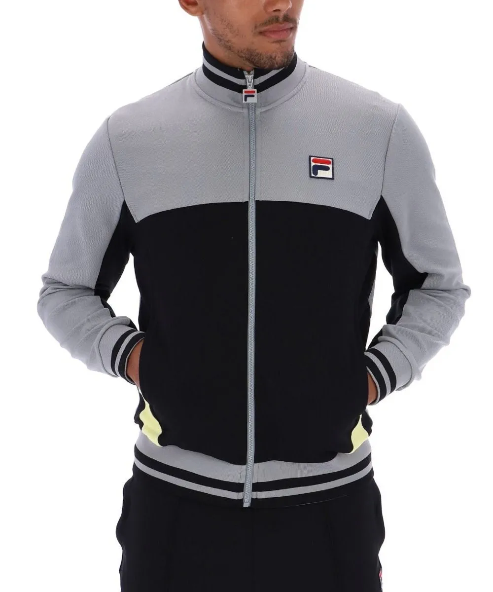 Fila Tiebreaker Funel Neck Track Jacket Black Sharkskin