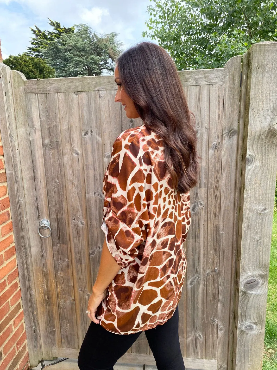 Front Knot Giraffe Top Polly