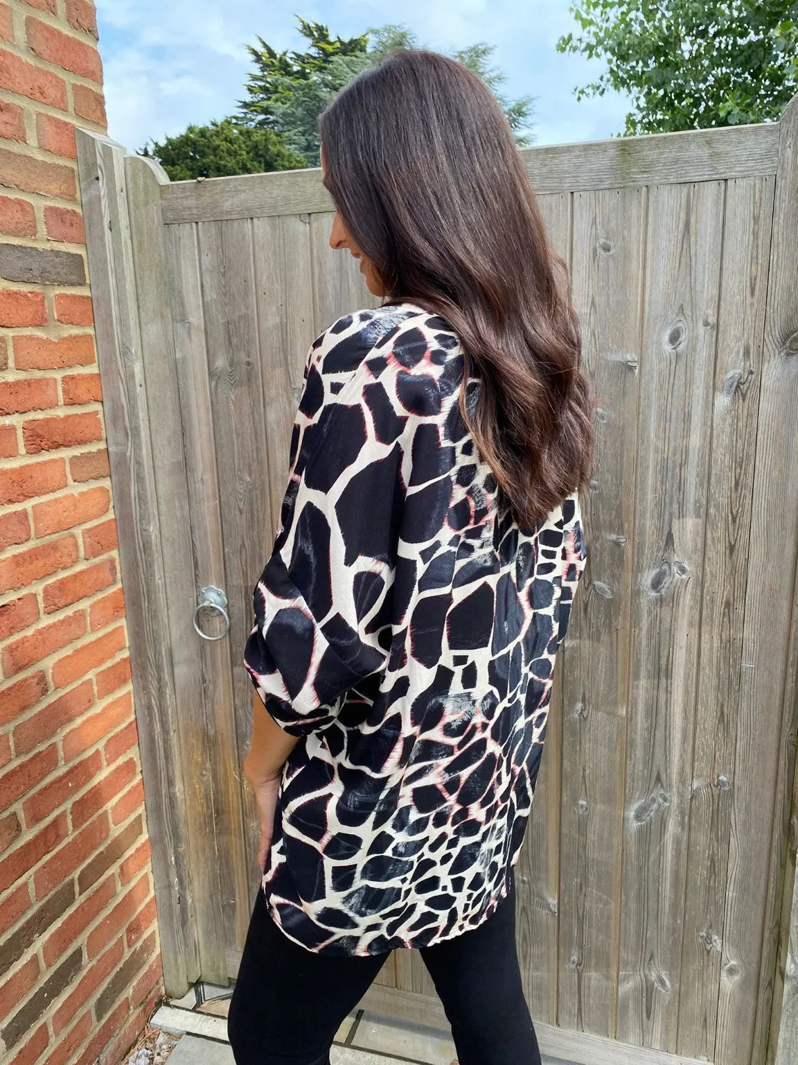 Front Knot Giraffe Top Polly