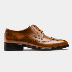 Full Brogue shoes in brown leather