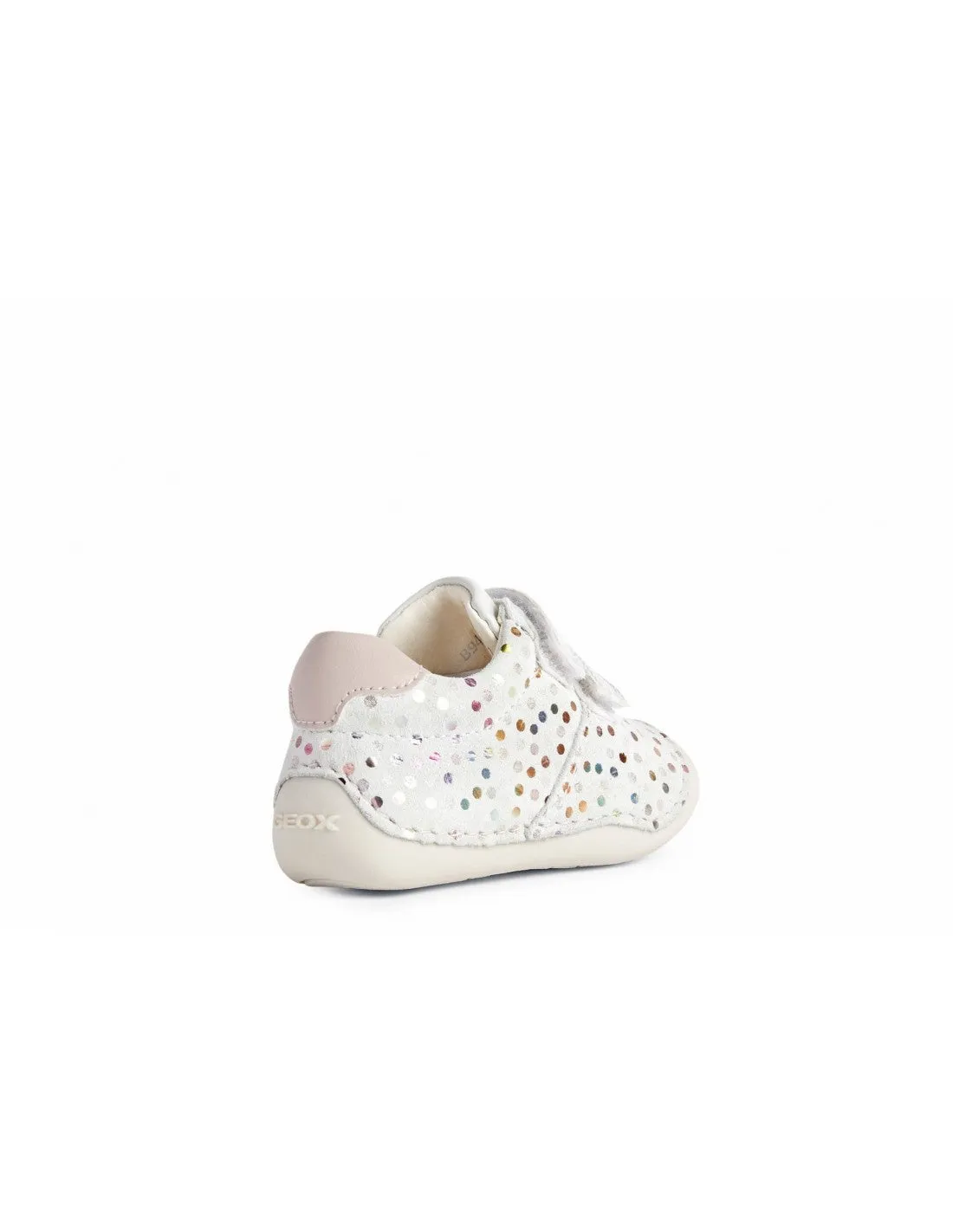 Geox Infants first Shoes White/Lt Rose Pre Walkers Leather Tutim A