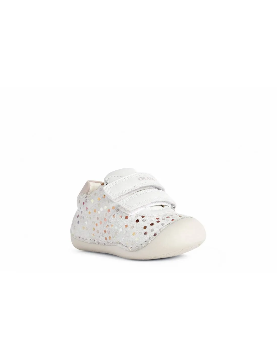 Geox Infants first Shoes White/Lt Rose Pre Walkers Leather Tutim A