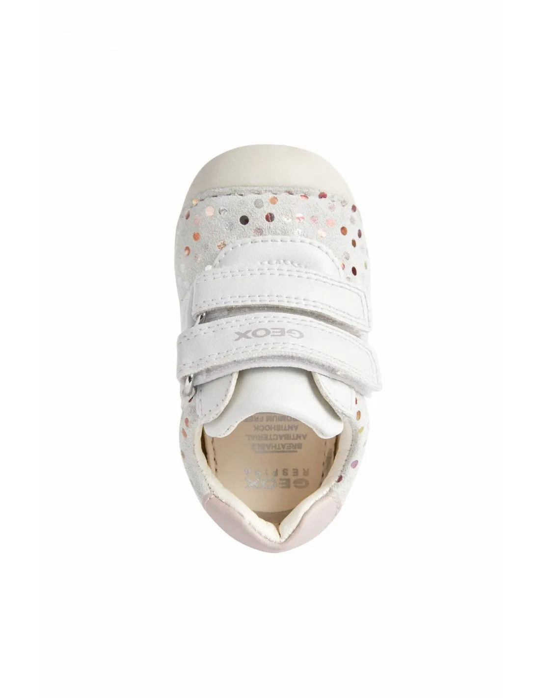 Geox Infants first Shoes White/Lt Rose Pre Walkers Leather Tutim A